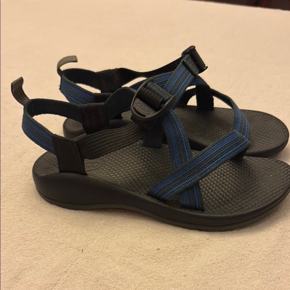 Chaco Black and Blue Adjustable Sandals